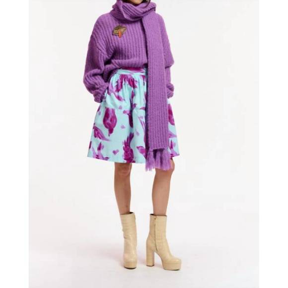ESSENTIEL ANTWERP IVIL FEATHER EMBELLISHED SKIRT